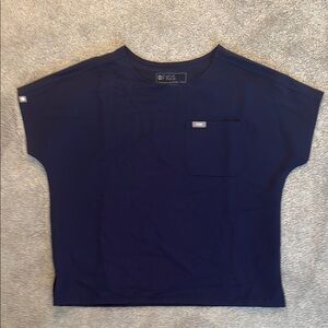 Figs Blue Short Sleeve Tee Relaxed Fit